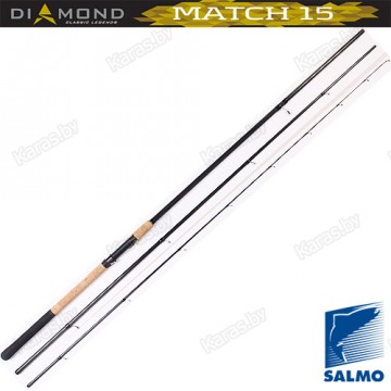 Удилище матчевое SALMO Diamond Match 15 ,углеволокно,  3,9 м, тест: 4-16 гр , 202 г